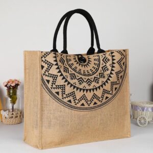 Mandala Printed Jute Bag